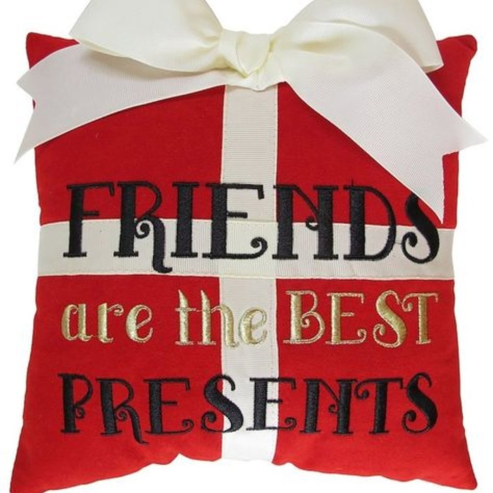 St. Nicholas Square ''Friends'' Mini Pillow - Red